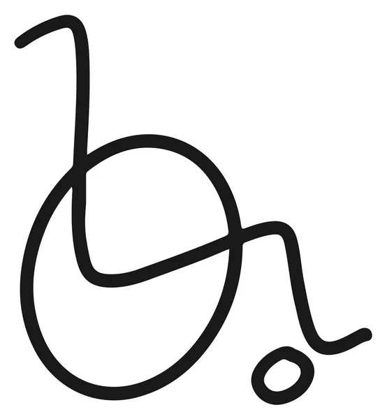 Icône de fauteuil roulant Doodle Sketch — Image vectorielle