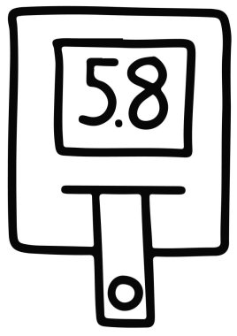 Glucometer karalama simgesi çizimi