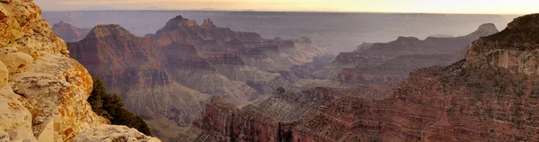 Panorama of Grand Canyon from Bright Angel Viewpoint — Stock Photo, Image