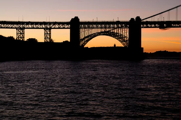Fort Point Silhoutte, Sunset — Stock Photo, Image
