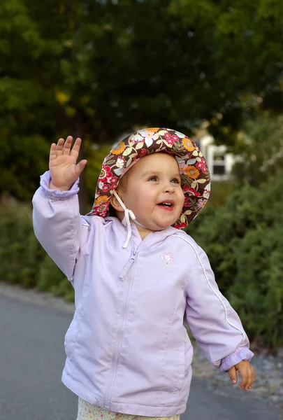 Infant girl playing — Stock Photo, Image