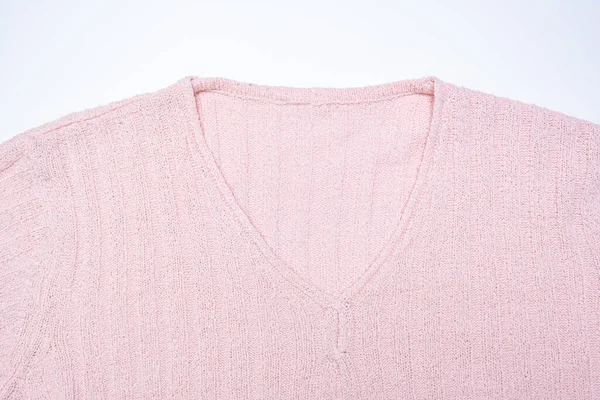 Ein Gemütlicher Strickpullover Pullover Auf Weißem Hintergrund Winterschlussverkauf Konzept — Stockfoto