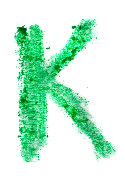 K letter painted on a white background — Stock Photo, Image