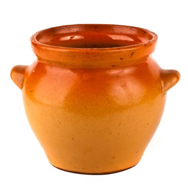 seramik kap beyaz arkaplanda izole