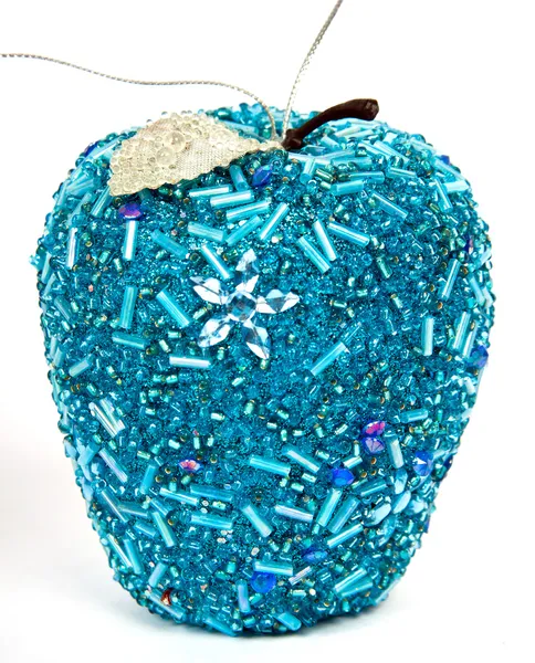 Blue christmas apple — Stockfoto