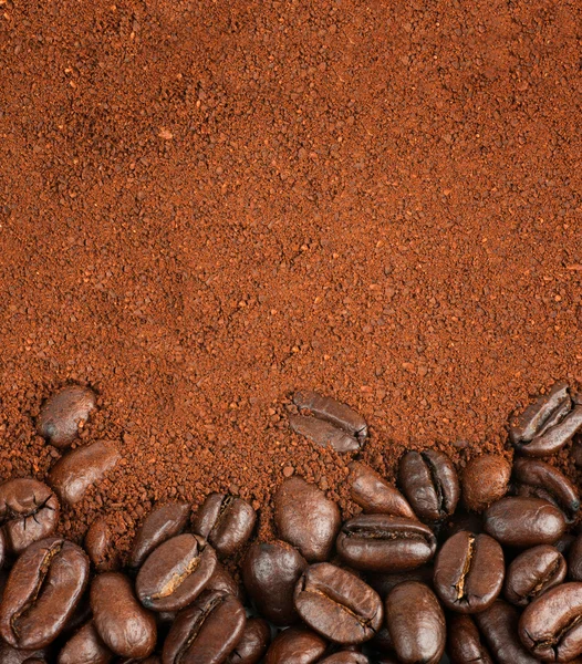 Kávébab és a granulált Instant kávé Jogdíjmentes Stock Fotók