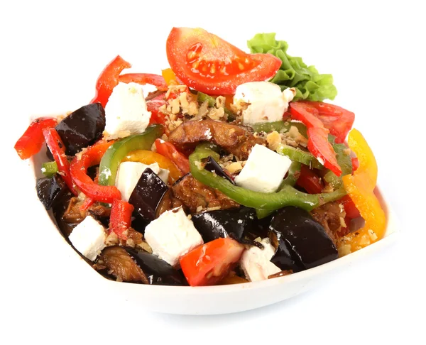 Greek salad in plate — Stock Photo, Image