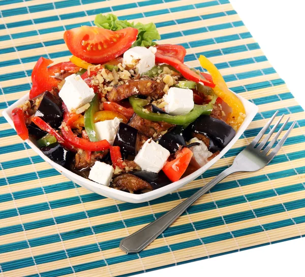 Griekse salade in plaat — Stockfoto
