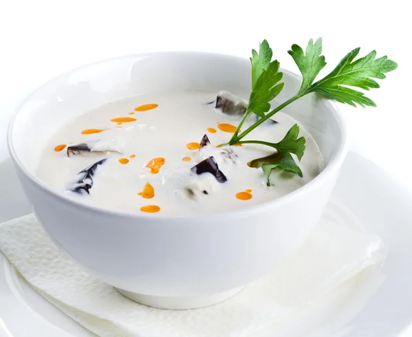 Champignon creme suppe - Stock-foto