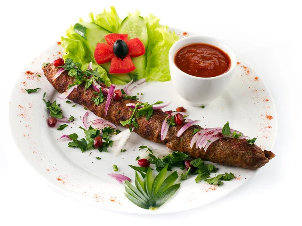 Kebab elszigetelt Stock Fotó