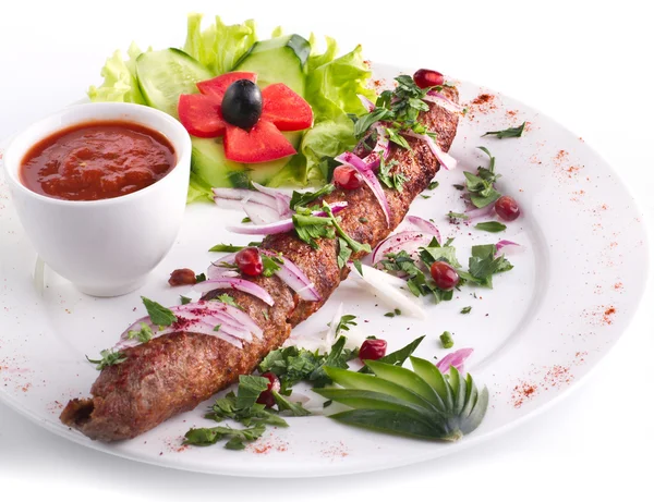 Kebab elszigetelt Stock Kép