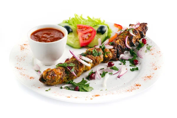 Kebab elszigetelt Stock Kép