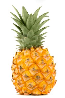Beyaz üstüne ananas