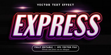 Metin efektleri 3d express, düzenlenebilir metin biçimi