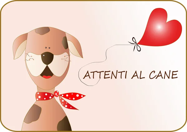 Attenzione al cane — Vettoriale Stock