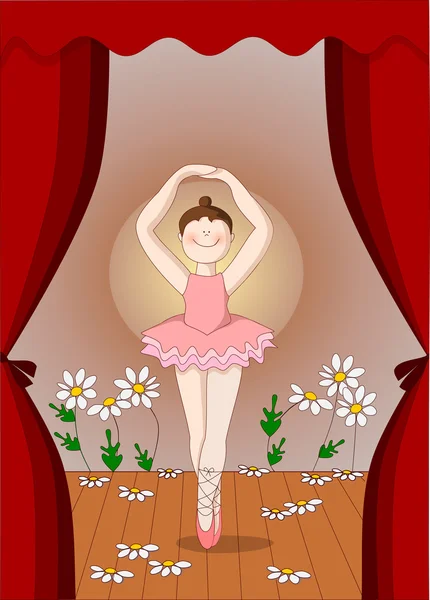 The ballerina — Stock Vector