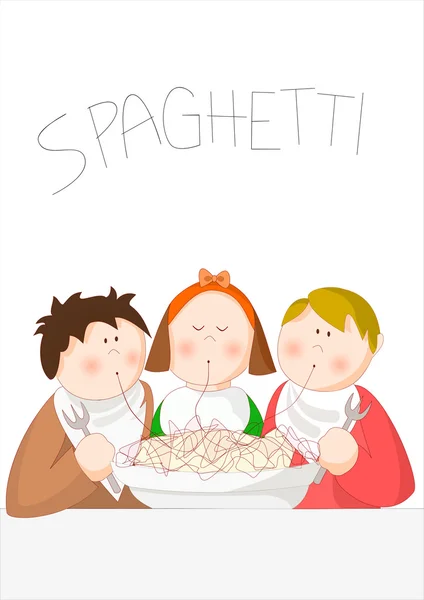 Spaghetti — Stockvector
