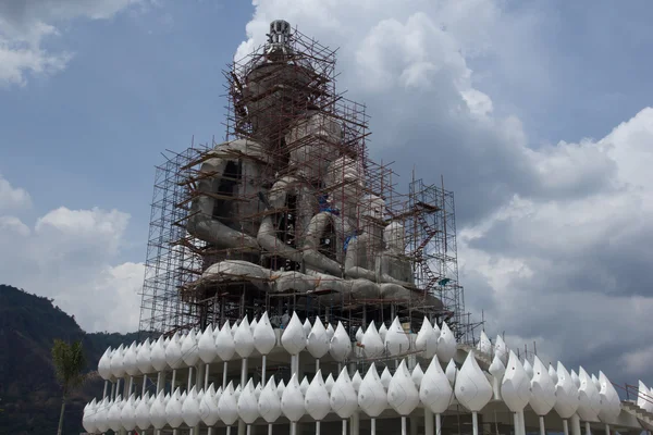 Construction of Buddha statue, Buddha statue in Thailand — Stock Photo, Image
