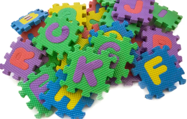 Colorful rubber puzzle — Stock Photo, Image