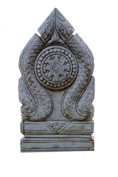 Thammachak símbolo en Buddha en templo tailandés — Foto de Stock