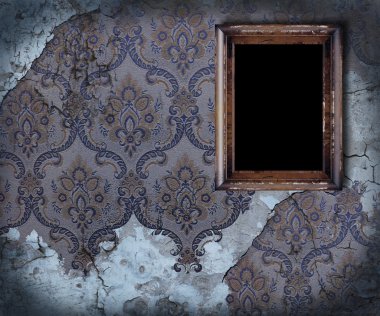 eski duvar boş çerçeve