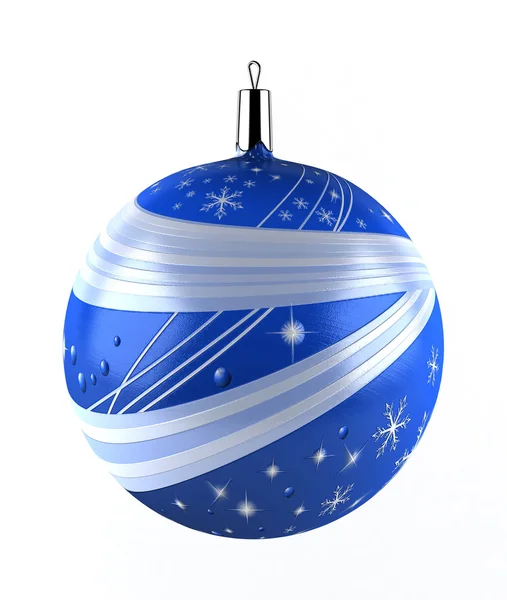 Bola de Natal no fundo branco (3d renderização  ) — Fotografia de Stock
