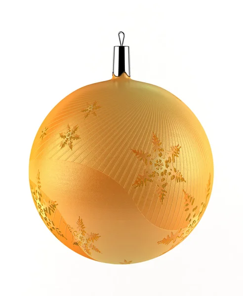 Palla di Natale su sfondo bianco (rendering 3d  ) — Foto Stock