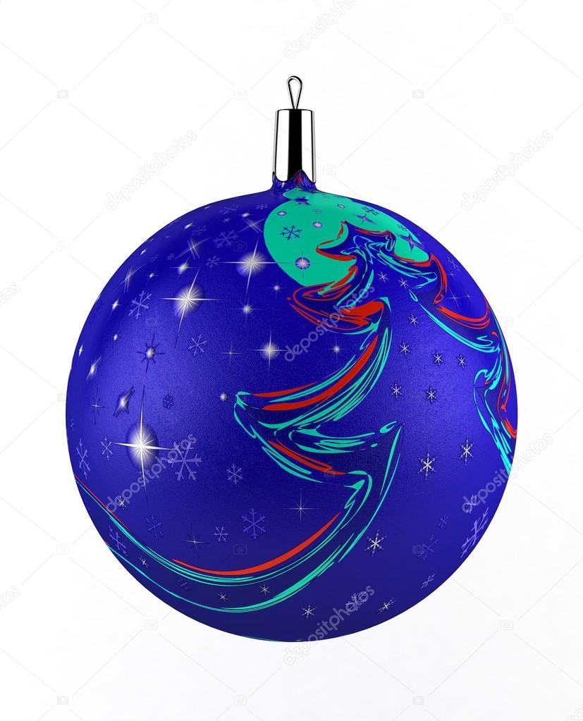 Christmas ball on white background ( 3d rendering )