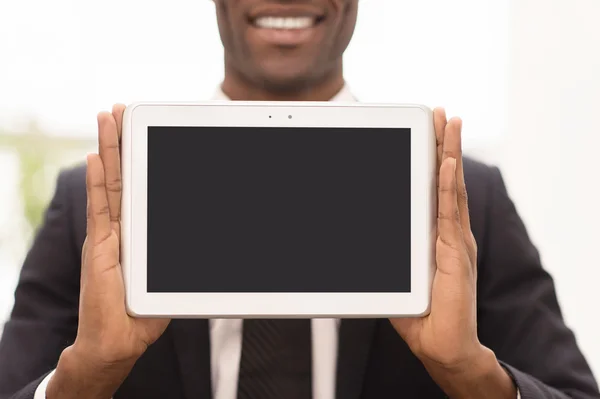 Businessman with note pad — Stock Photo, Image