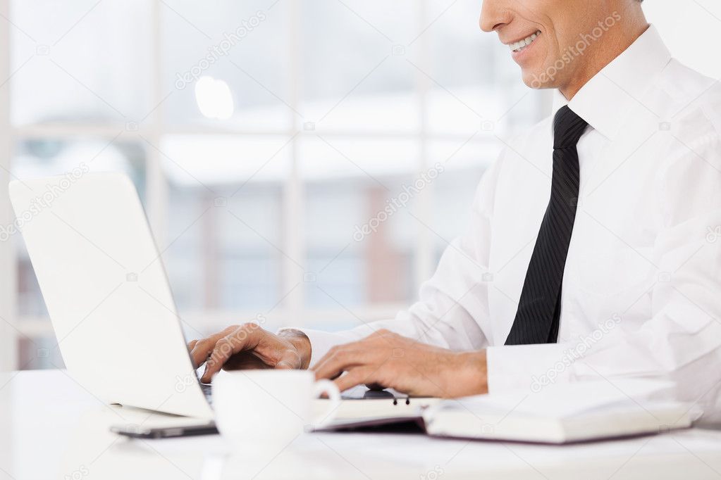 Businessman at working place