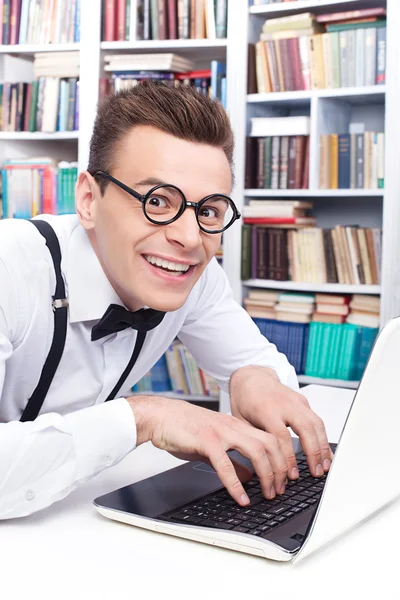 Computer nerd. — Stock Photo, Image