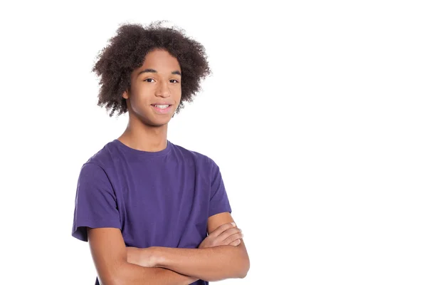 Sorridente africano adolescente ragazzo — Foto Stock