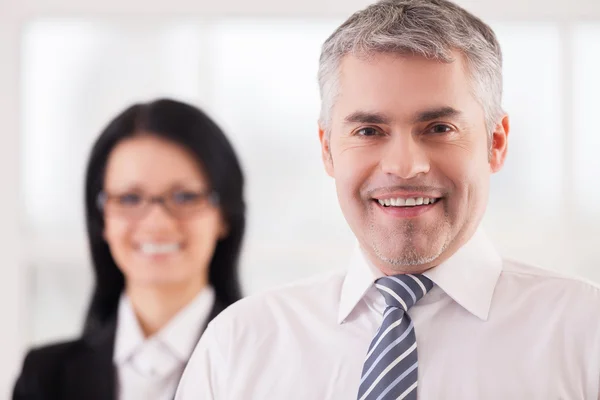 Cheerful business people. — Stock Photo, Image