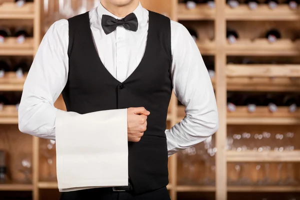 Confident waiter. — Stock Photo, Image