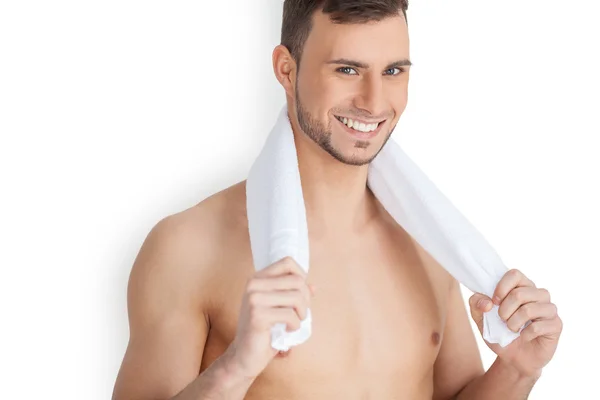 Man after shower — Stock Photo, Image