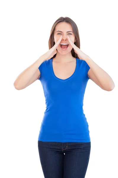 Woman shouting. — Stock Photo, Image