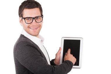 Dijital tablet tutan adam