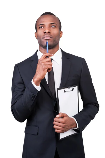 Doordachte zakenman. — Stockfoto