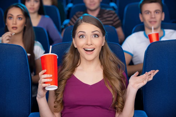 What an exciting movie! — Stock Photo, Image