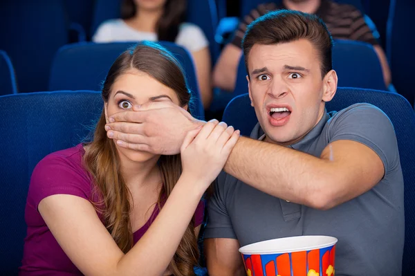 Skrämmande ögonblick. — Stockfoto