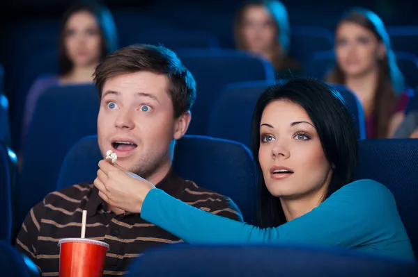 What an exciting movie! — Stock Photo, Image