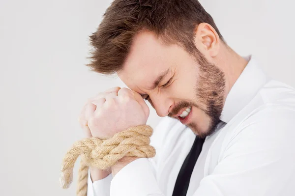 Tied up businessman — Stock Photo, Image