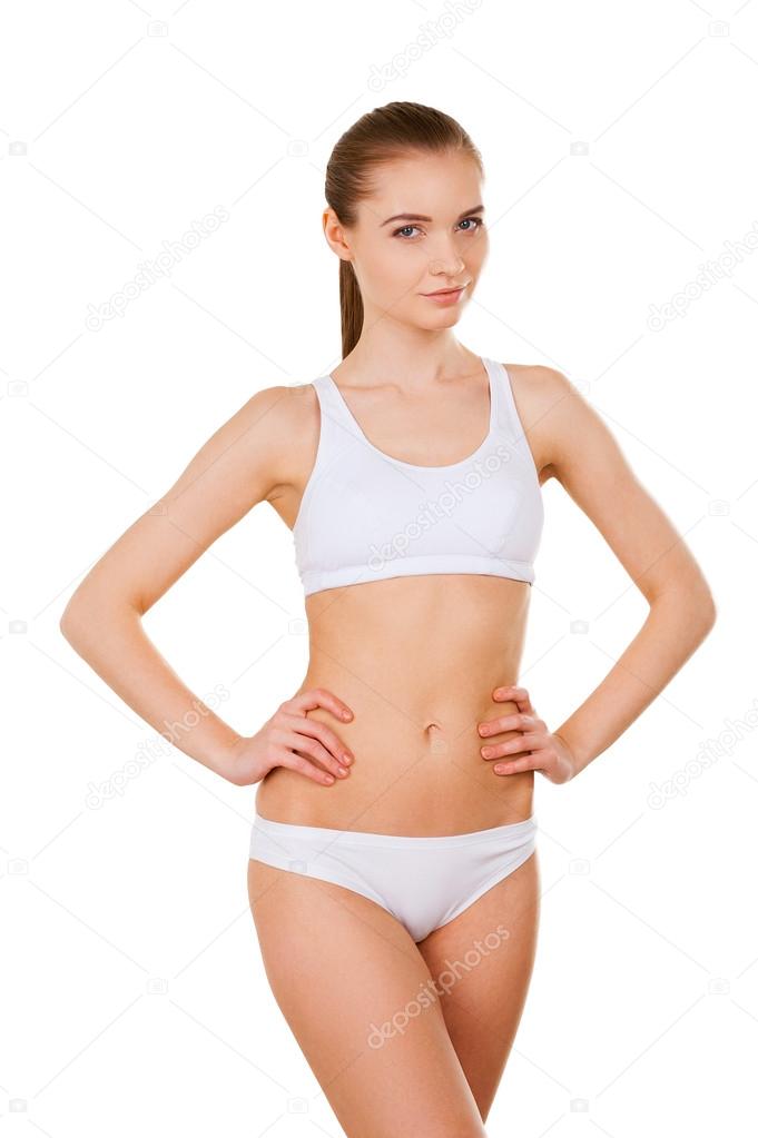 white bra and panties