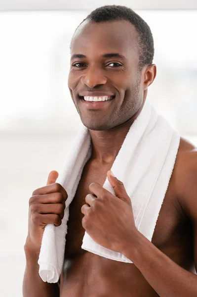 Homem após o treino . — Fotografia de Stock