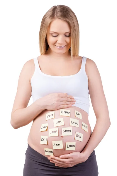 Choosing name for a baby. — Stock Photo, Image