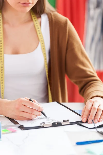 Fashion designer at work. — Stock Photo, Image