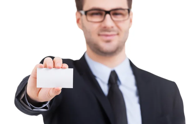 Copy space on his business card. — Stock Photo, Image