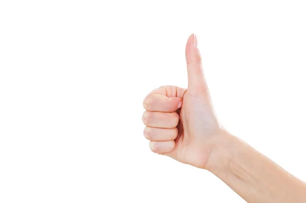 Hand with thumb up — Stock Photo, Image