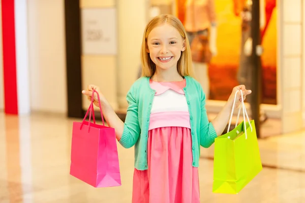 Little shopaholic. — Stock Photo, Image