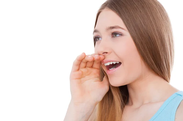 Teenage girl shouting — Stock Photo, Image